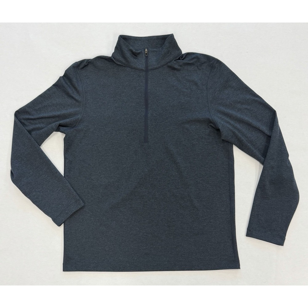 Lululemon Pullover Mens M Navy Blue Surge Warm 1/2 Zip Performance Gym